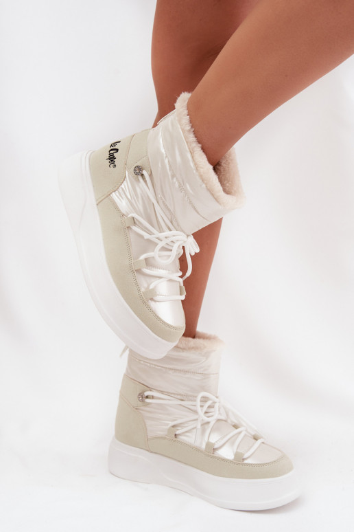 Schneestiefel Feminin mit einer Plattform Lee Cooper LCJ-25-03-3815 Zueiße Farbe Schneestiefel Feminin mit einer Plattform Lee Cooper LCJ-25-03-3815 Zueiße Farbe