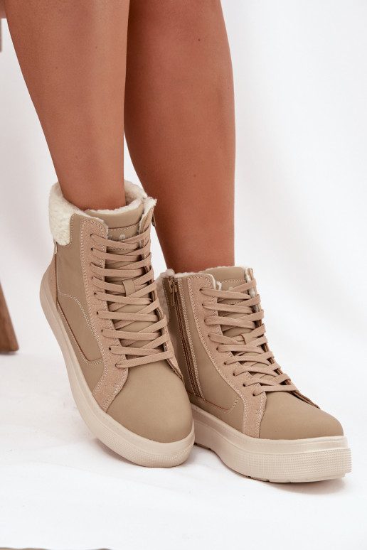 INinterstiefel Feminin mit AufZuärmen Lee Cooper LCJ-25-01-3736 Beige INinterstiefel Feminin mit AufZuärmen Lee Cooper LCJ-25-01-3736 Beige