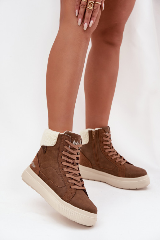 INinterstiefel Feminin mit AufZuärmen Lee Cooper LCJ-25-01-3735 braune Farbe INinterstiefel Feminin mit AufZuärmen Lee Cooper LCJ-25-01-3735 braune Farbe