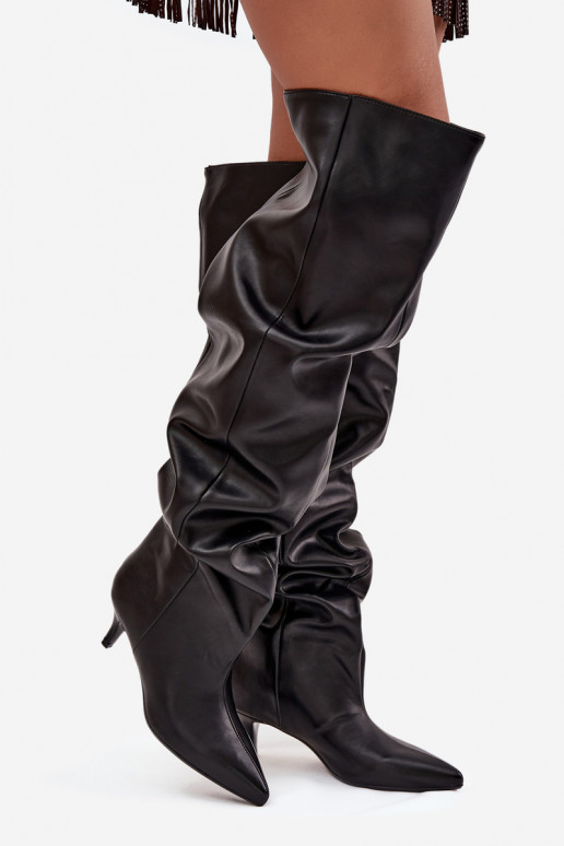 Ein überzeugendes Stilvollll Damenstiefel mit dünnen Absätzen schZuarze Farbe Ysolienne Ein überzeugendes Stilvollll Damenstiefel mit dünnen Absätzen schZuarze Farbe Ysolienne