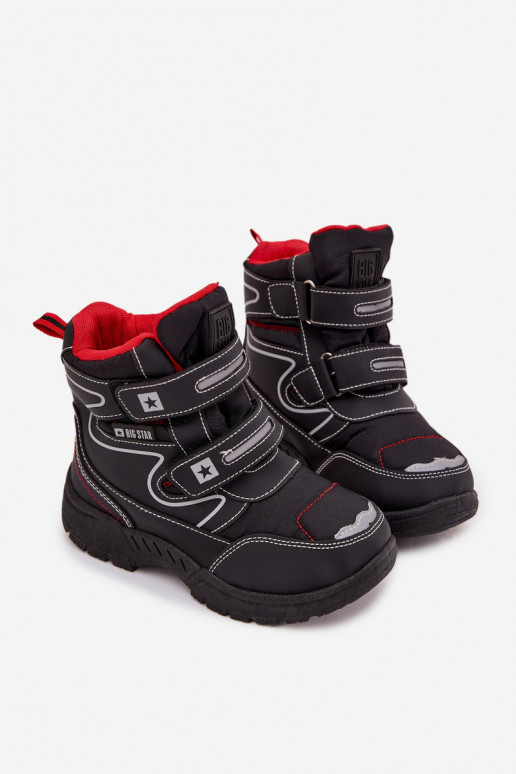 sich Zuarm laufen Schneestiefel für Kinder Schuhe Big Star OO374049 schZuarze Farbe