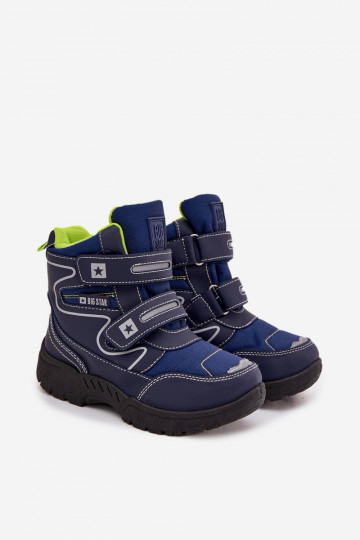 sich Zuarm laufen Schneestiefel für Kinder Schuhe Big Star OO374048 Dunkelblau
