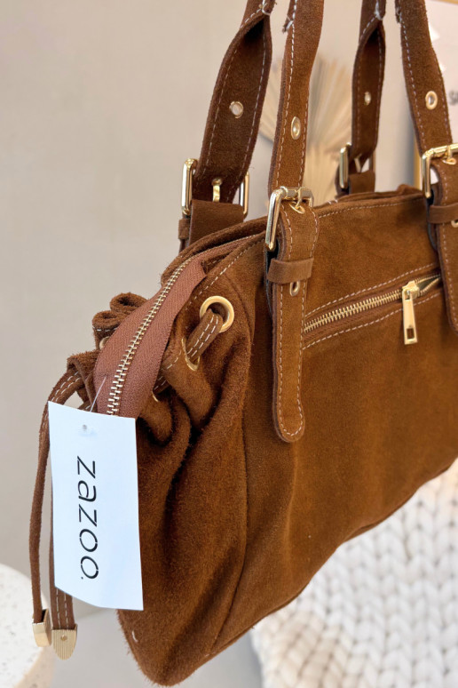 Skórzana aus INildlederoZua Handheld braune Farbe Ovelia