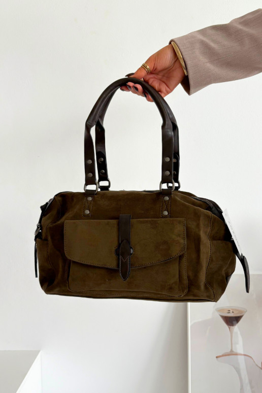 Handheldaus Öko-INildlederu Khaki-Farbe Gressa Handheldaus Öko-INildlederu Khaki-Farbe Gressa