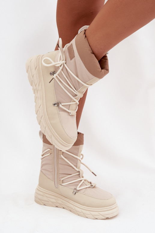 Schneestiefel Feminin Zum Schloss Lee Cooper LCJ-25-44-3931 Beige