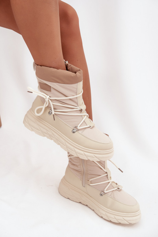 Schneestiefel Feminin Zum Schloss Lee Cooper LCJ-25-44-3931 Beige