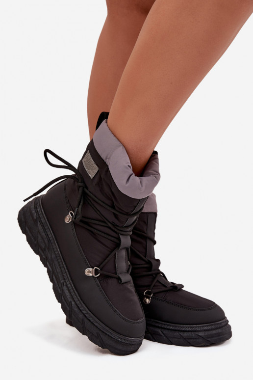 Schneestiefel Feminin Zum Schloss Lee Cooper LCJ-25-44-3930 schZuarze Farbe