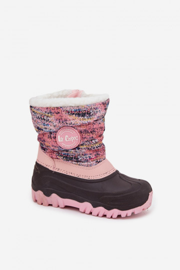 Kinder Lee Cooper LCJ-25-10-3770 rosa Schneestiefel mit Schaft