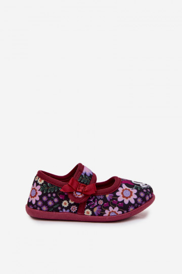 Ballerinas Hausschuhe Dla DzieZuczynek MINNIE MOUSE Burgund Nomi 2
