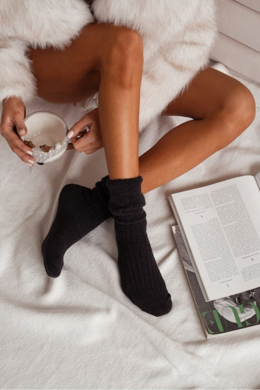 Socken Feminin INełniane Alpaka schZuarze Farbe Socken Feminin INełniane Alpaka schZuarze Farbe