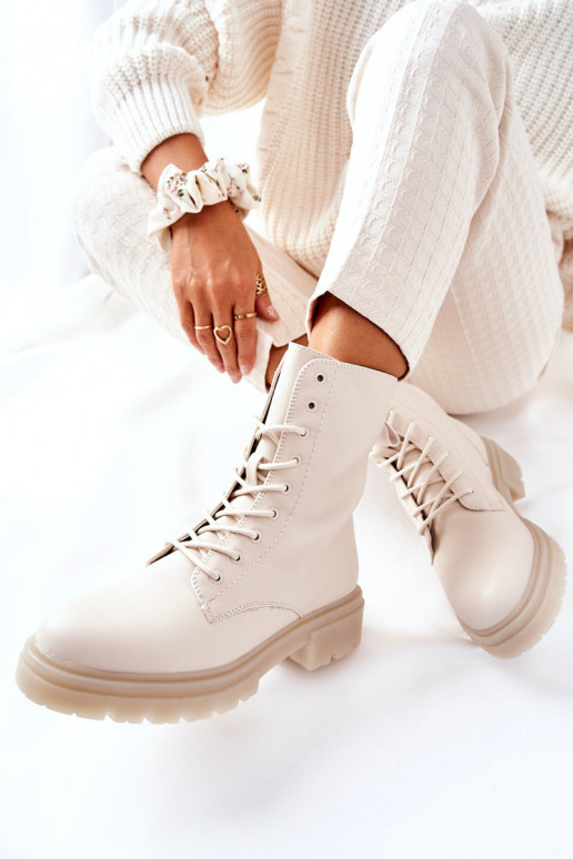 Groß Arbeitsstiefeletten Beige Rozelle