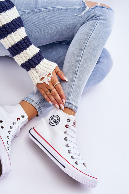 Feminin Klassisches Stilvollll Freizeitschuhe mit Sohle Big Star T274026 Zueiße Farbe