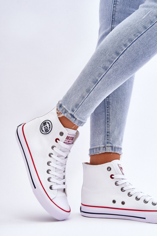 Feminin Klassisches Stilvollll Freizeitschuhe mit Sohle Big Star T274026 Zueiße Farbe