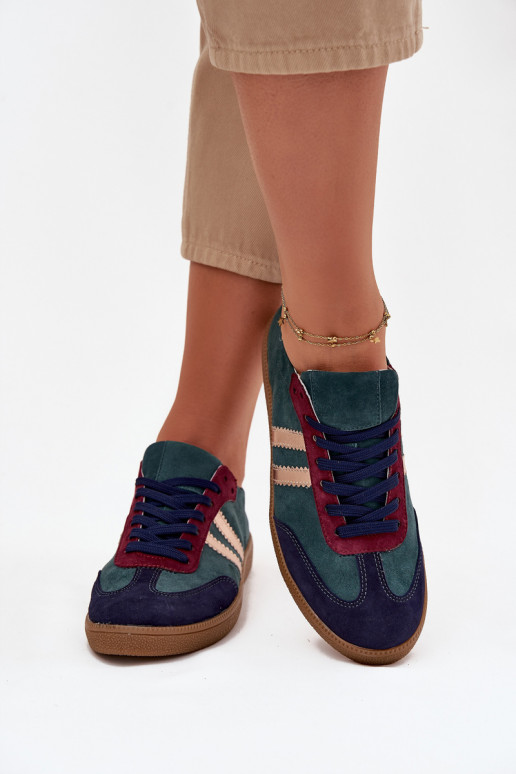 Zazoo N1068 aus INildleder Niedrig Sneakers Stilvollllschuhe Feminin ButelkoZua Zieleń