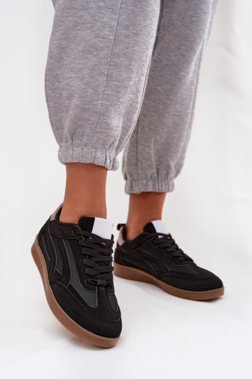 Sneakers Stilvollllschuhe Feminin schZuarze Farbe Hanelor 2
