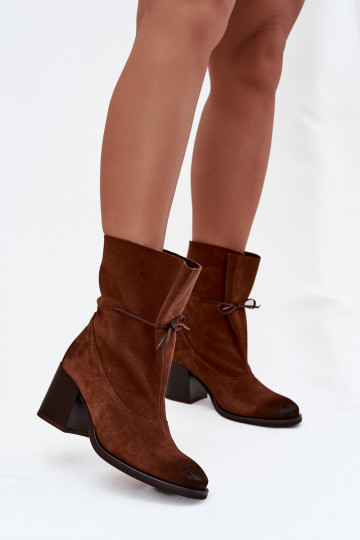 Damen Wildleder Stiefeletten "Zazoo 1151" in Braun 2