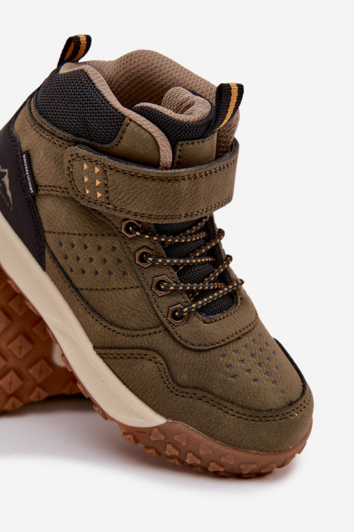 INanderstiefel Kindisch mit Klebeverschlüssen Khaki-Farbe-Farbe Pavisse