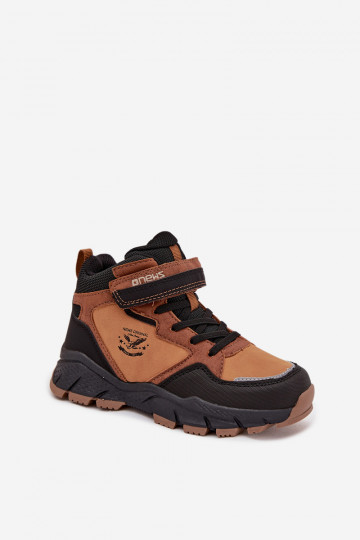 Winterschuhe für Kinder "Trekas" mit Klettverschlüssen, gefüttert, braun, Miravie