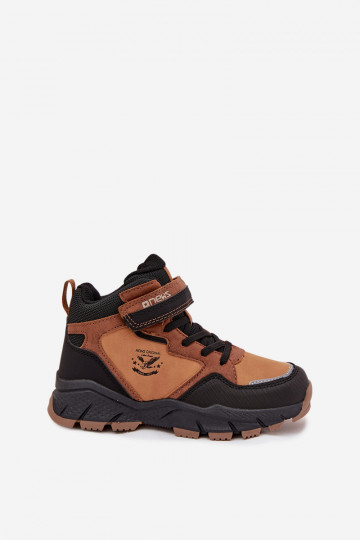 Winterschuhe für Kinder "Trekas" mit Klettverschlüssen, gefüttert, braun, Miravie 2