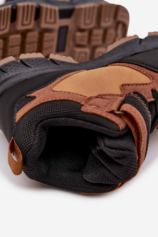 INinterstiefel INanderung Kindisch mit Klebeverschlüssen sich Zuarm laufen braune Farbe Miravie