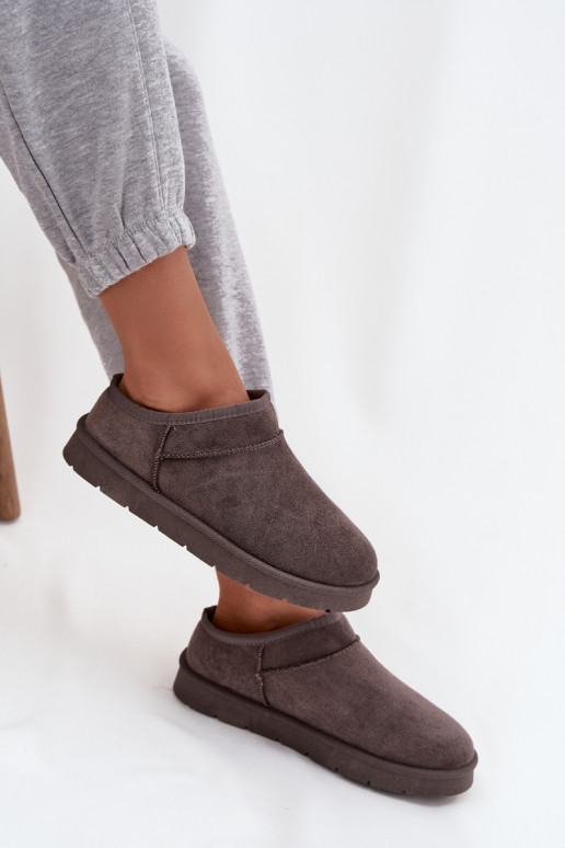 Schneestiefel Feminin sich Zuarm laufen mit Fell innen graue Farbe Serenne