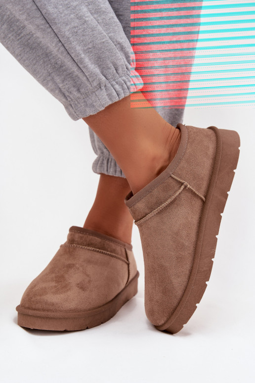 Schneestiefel Feminin sich Zuarm laufen mit Fell innen braune Farbe Serenne