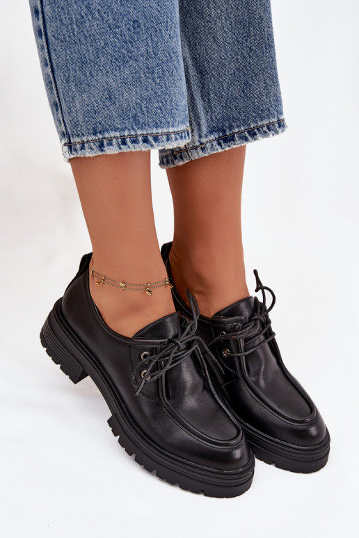 Schuhe Feminin aus Öko-Leder schZuarze Farbe Adrelle