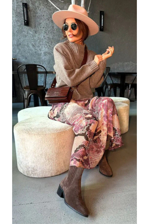 aus INildleder Stiefel mit Heizung im Inneren braune Farbe Arelia