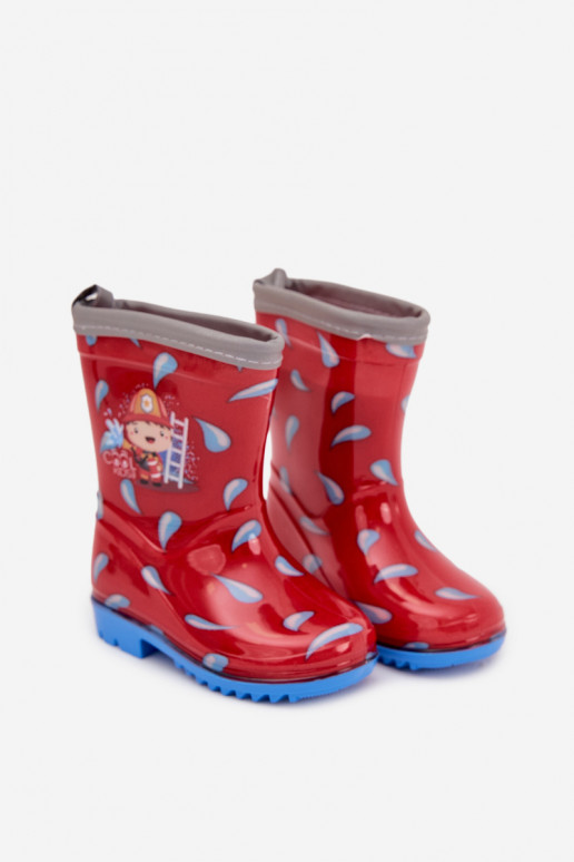 Kindisch Gummistiefel Strażak rote Farbe Breezly