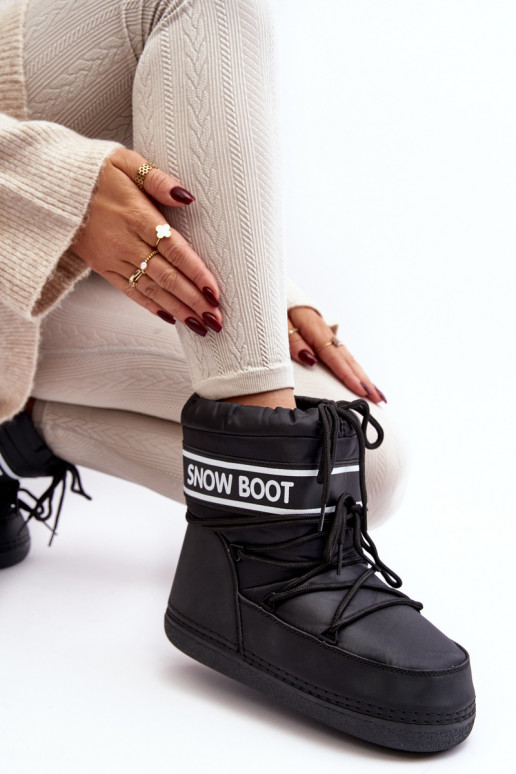 Feminin INinterstiefel zum Schnüren schZuarze Farbe Soia