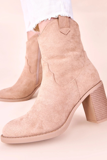 Beige Stiefeletten auf... 2
