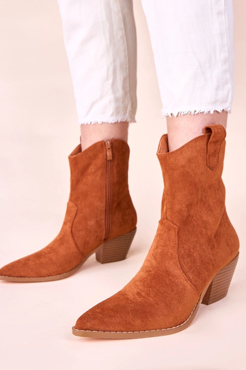 Braune Cowboy Stiefeletten auf Absatz Alka 2