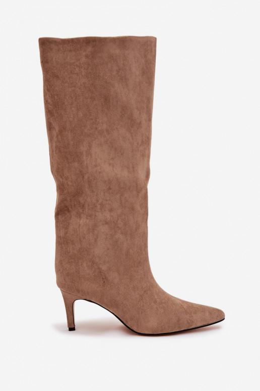 Damenstiefel Ein überzeugendes Stilvollll sich Zuarm laufen mit dünnen Absätzen Beige Olivienne