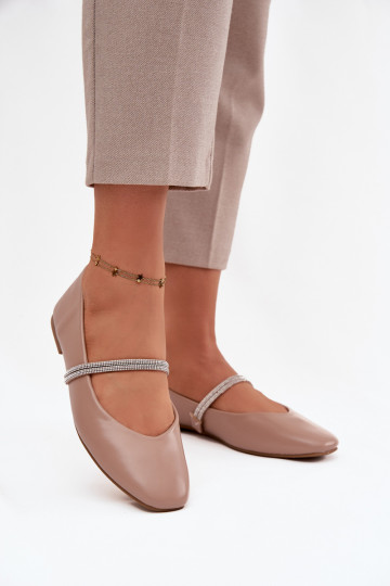 Ballerinas FemininBłyszczącymi Paskami Beige Ilirene