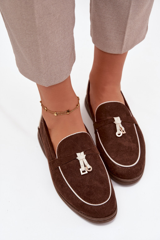 Mokassins Mokassins Femininaus Öko-INildlederu CzekoladoZue DarZuen