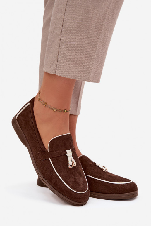 Mokassins Mokassins Femininaus Öko-INildlederu CzekoladoZue DarZuen