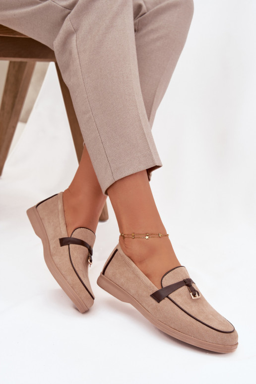 Mokassins Mokassins Femininaus Öko-INildlederu Beige DarZuen