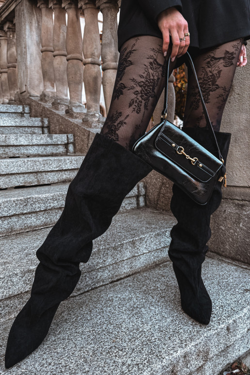 Taivilla Damenstiefel mit dünnen Absätzen gefüttert in Schwarz