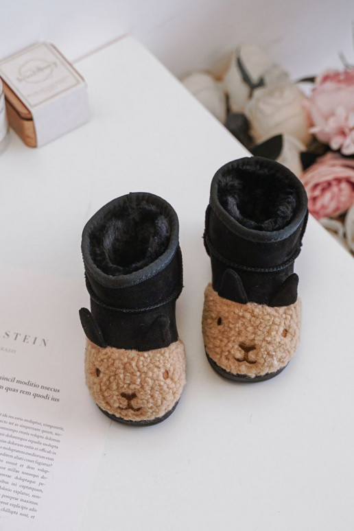 INarme Kinder-Schneestiefel Lamy schZuarze Farbe Esandira