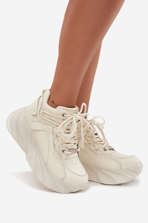 Sneakers Stilvollllschuhe Feminin Ermöglichtturleder GOE SS2N4037 Zgaszona Biel