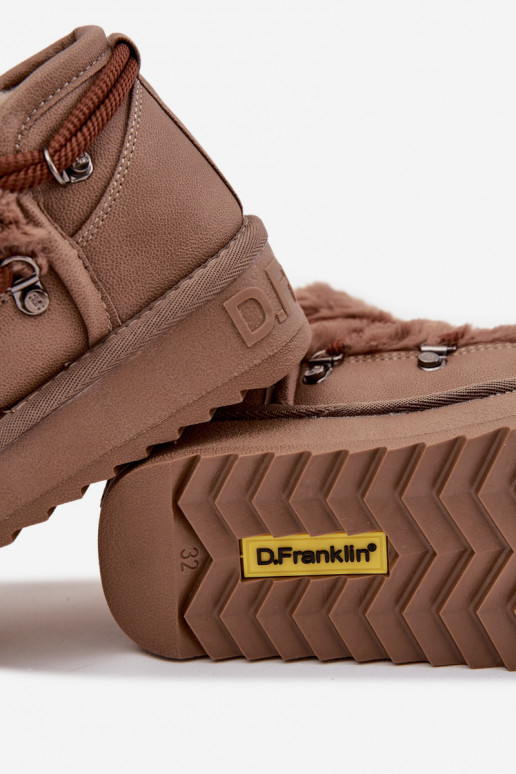 Braune Kinder-Schneestiefel mit Fell D.Franklin DFSH370011