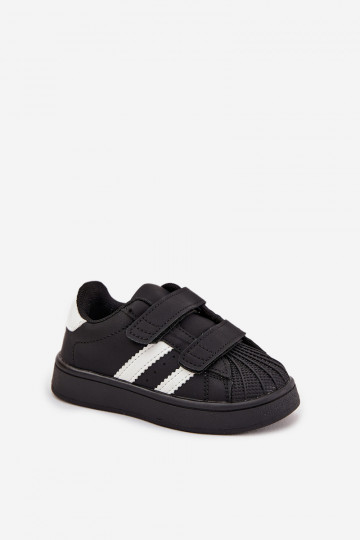 Kindersportschuhe Sneakers aus Kunstleder in Schwarz, Renel