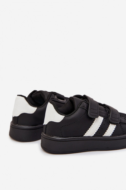 Kindersportschuhe Sneakers aus Kunstleder in Schwarz, Renel