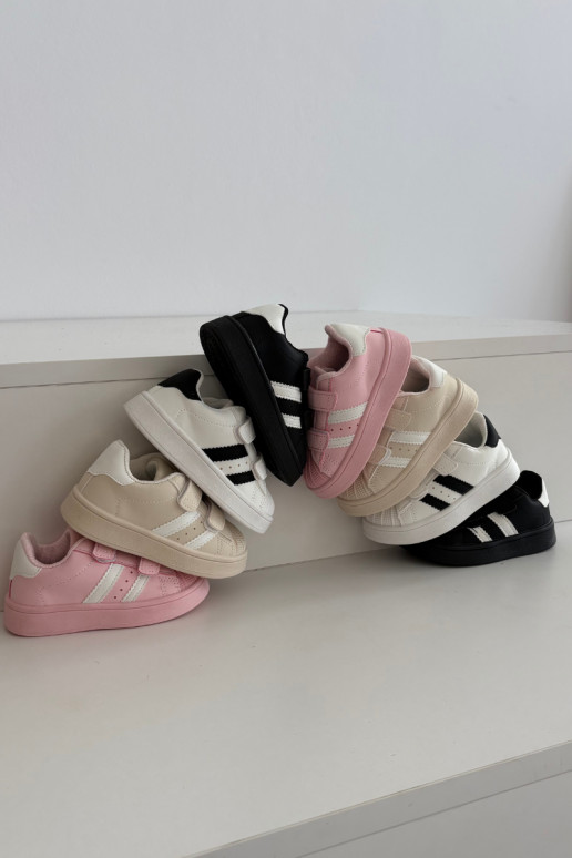 Kindersportschuhe Sneakers aus Kunstleder in Sandfarbe, Renel