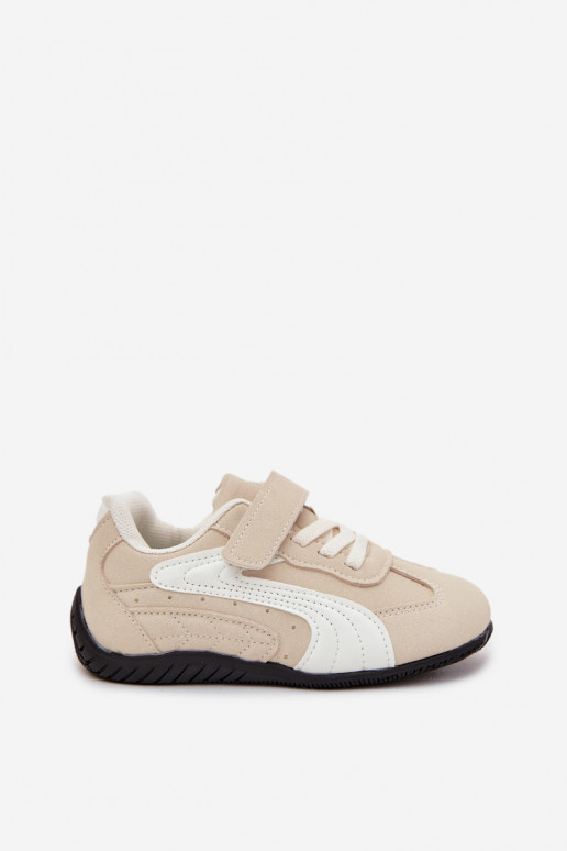 Kindersneaker mit Klettverschluss in Sandfarbe Perrin