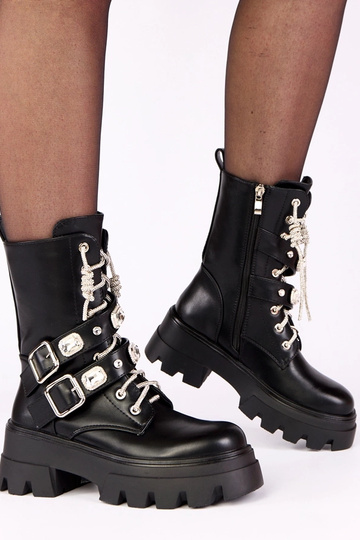 Schwarze Stiefeletten mit...