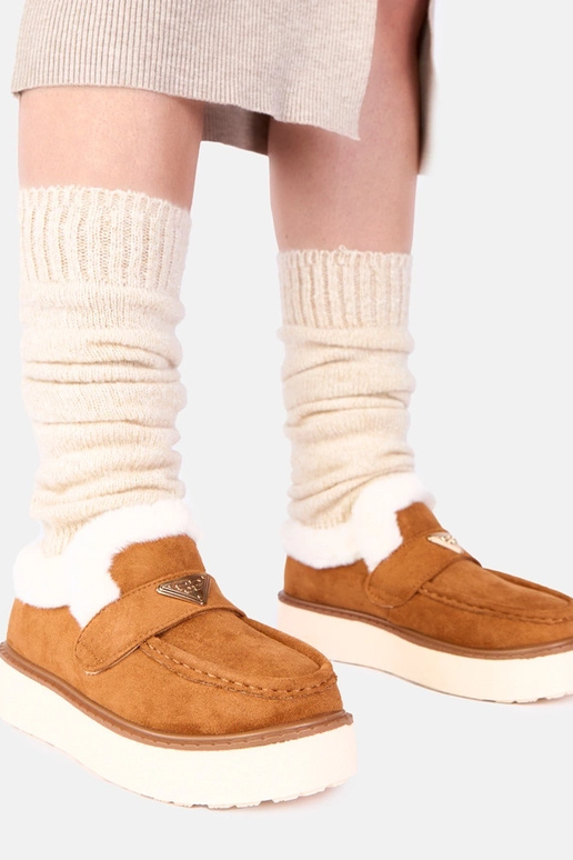 Braune Mokassins, warm gefüttert mit...