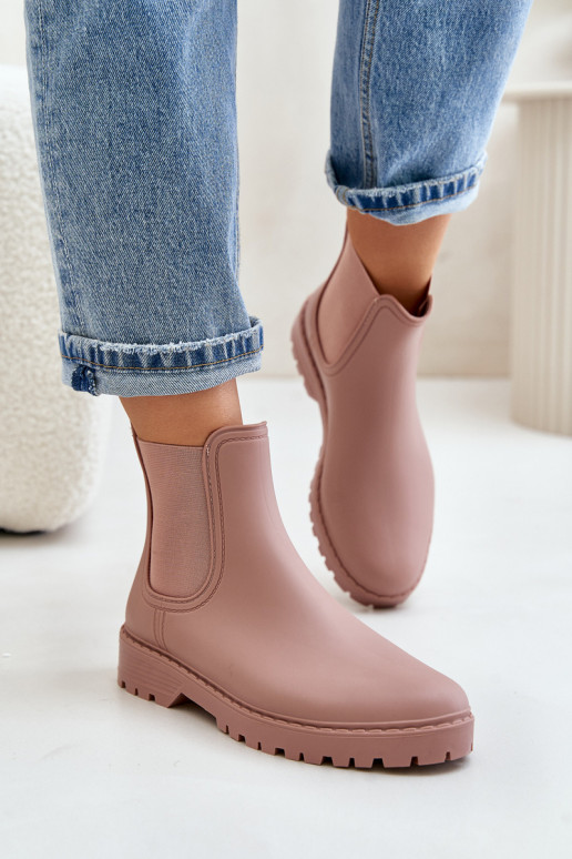 Gummistiefel FemininElastycznymi INstaZukami pinke Farbe Ciariel