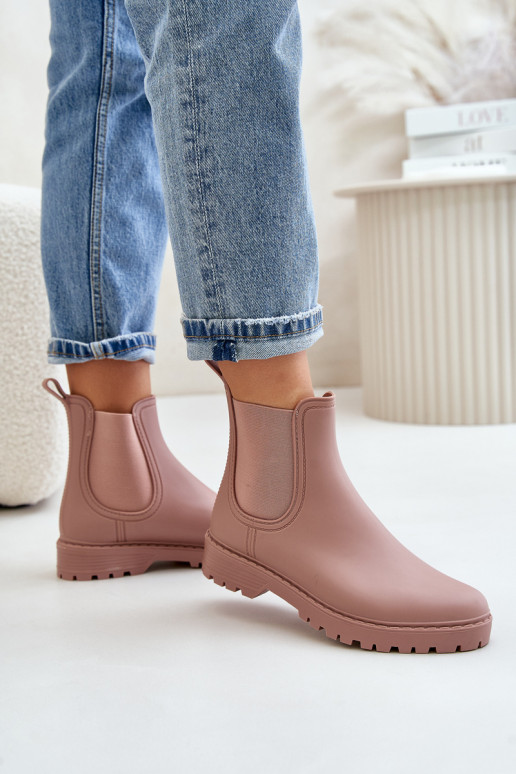 Gummistiefel FemininElastycznymi INstaZukami pinke Farbe Ciariel