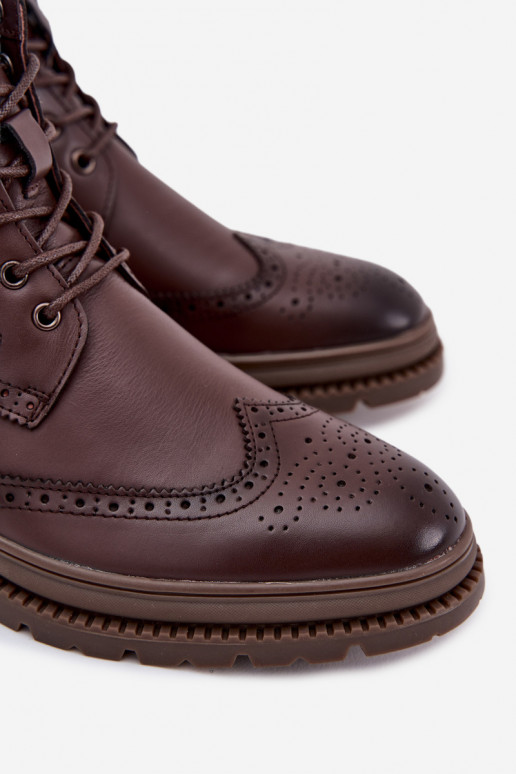 Haut Stiefel Männlich Lee Cooper LCJ-25-33-3960 braune Farbe